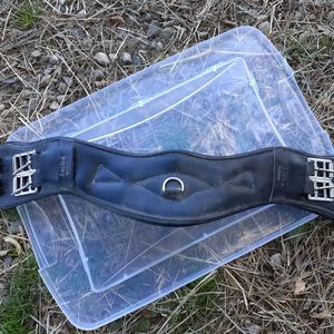 Black Leather Dressage Girth
